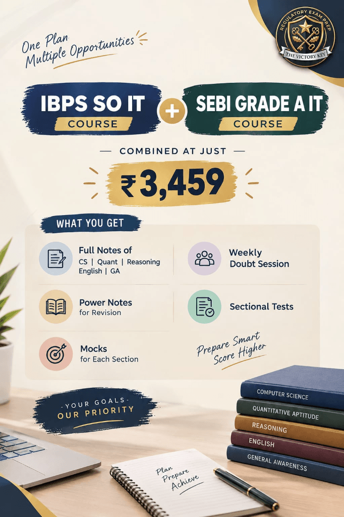 Official SEBI Grade A IT + IBPS SO IT Course Combined Poster