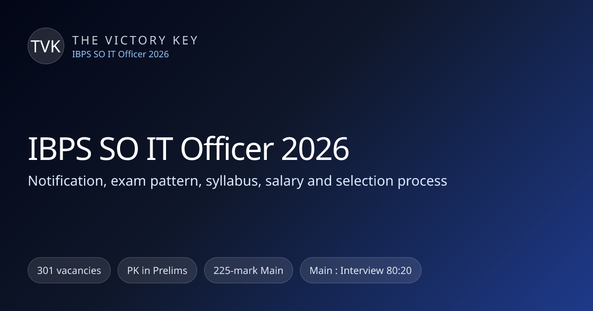 IBPS SO IT Officer 2026: Notification, Exam Pattern, Syllabus & Salary ...